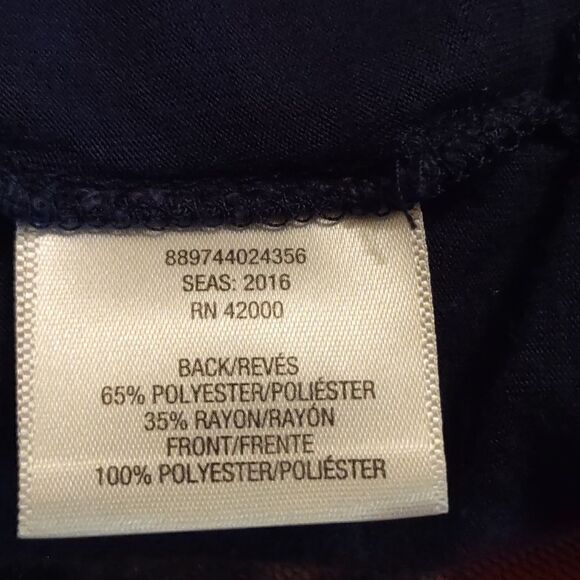 Attention Women's size M  Top Navy Pink Rose Spanish‎ English Long Sleeve - Picture 6 of 7